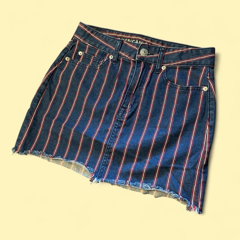 💙 denim striped skirt 💙